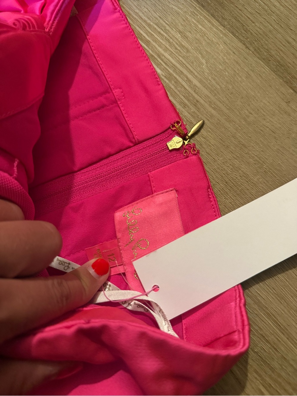 Lilly Pulitzer Hot Pink Strapless Maxi Dress with Bow - Picture 9 of 13